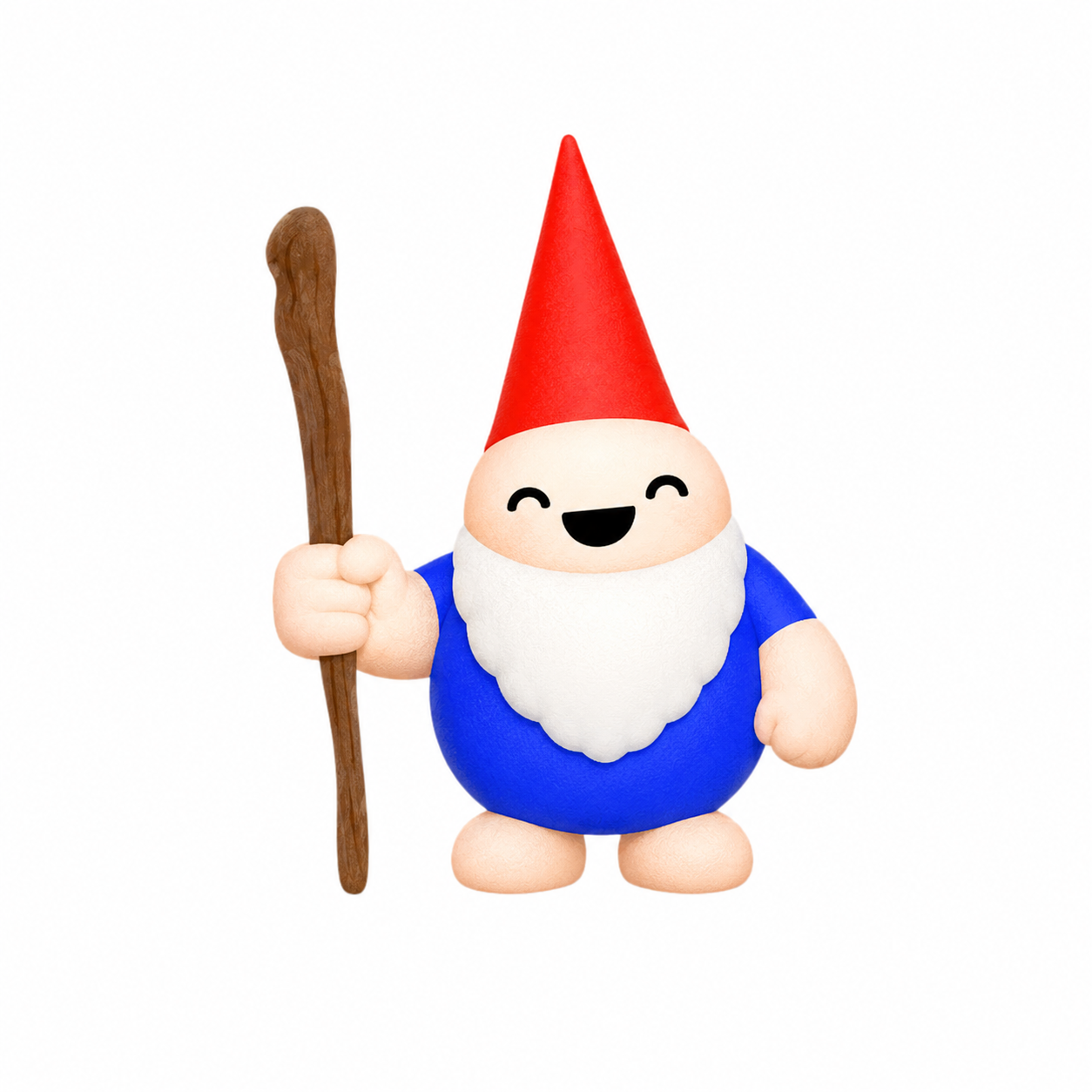 GNOMUS gnome mascot holding a staff